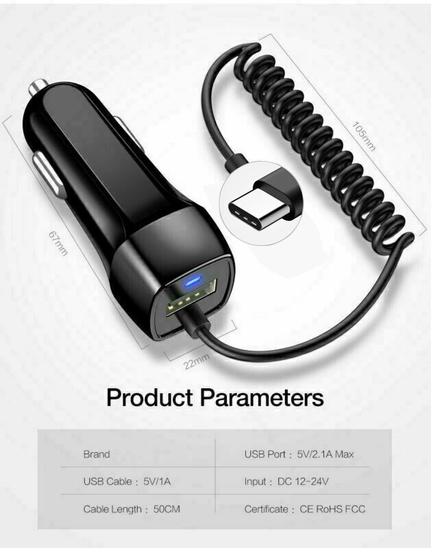 FAST Rapid Car Charger Type C USB-C Charging For iPhone 15 Pro Max / 15 Plus