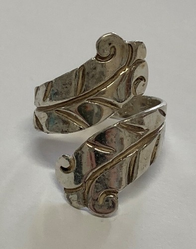 Estate Jewelry Wrap Ring NF Mexico Sterling Silver Size 7