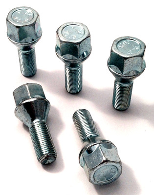 alloy wheel bolts M12 x 1.25, 19mm Hex, 26mm thread, taper seat Alfa Romeo x 5