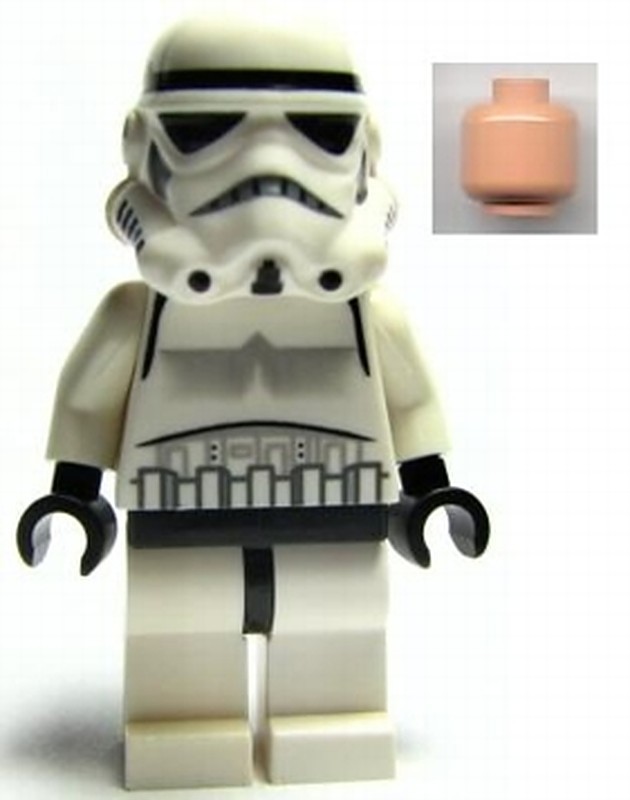 Imperial Stormtrooper - Light Nougat Head, Dotted (sw0188a)