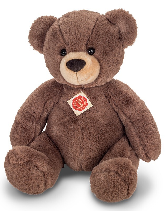 Brown Teddy bear with star print scarf by Teddy Hermann