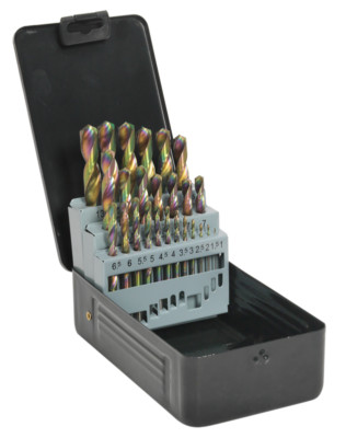 Sealey S0938 HSS Drill Bit Set 25pc Edge Ground - Metric DIN 338 