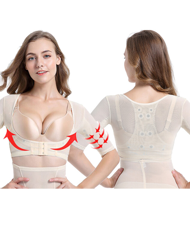 Women Back Corrector Upper Arm Trimmer Body Shaper Sleeve Shaping Shapewears Top
