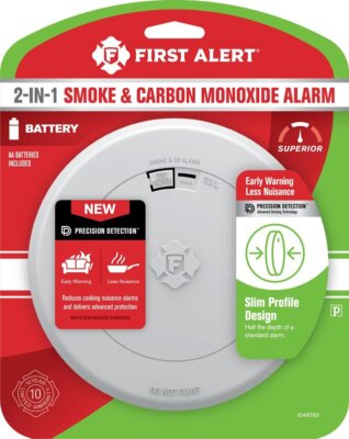 First Alert 1046793 2-in-1  Slim Profile Smoke And Carbon Monoxide Alarm
