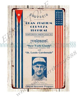 1937 baseball Cuban Exhibition Game Program  vs. St. Louis
