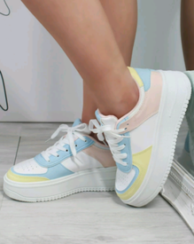 Ladies Colour Block Trainers