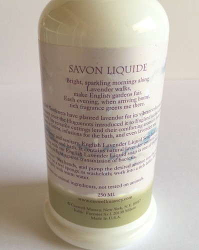 CASWELL MASSEY ENGLISH LAVENDER LIQUID HAND BODY WASH SOAP 8.5 FL.OZ.