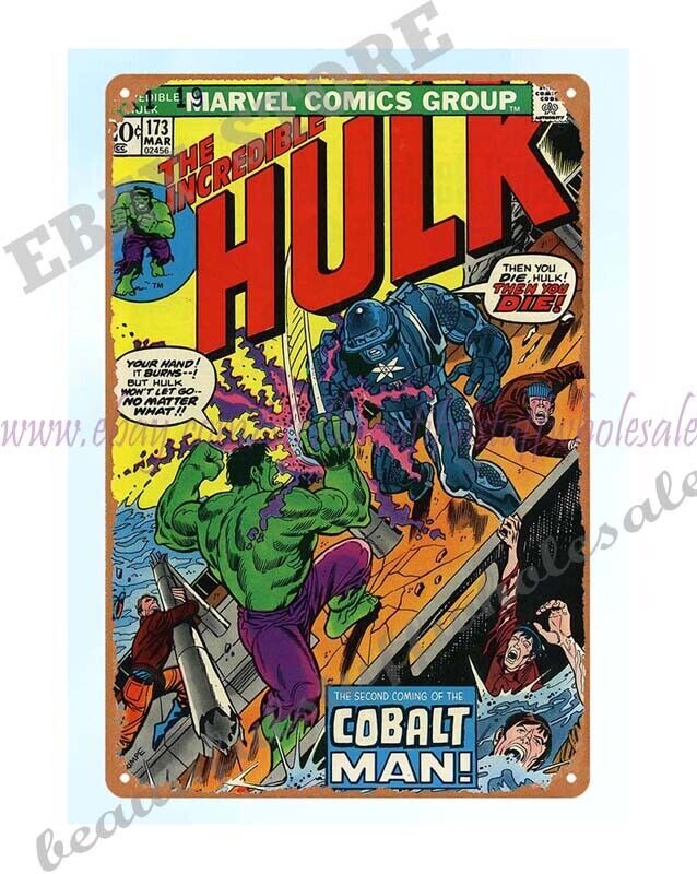 1974 comic metal tin sign room wall decoration ideas