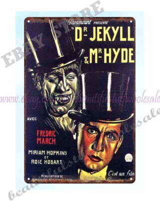 Dr Jekyll and Mr. Hyde horror movie poster metal tin sign decorative wall