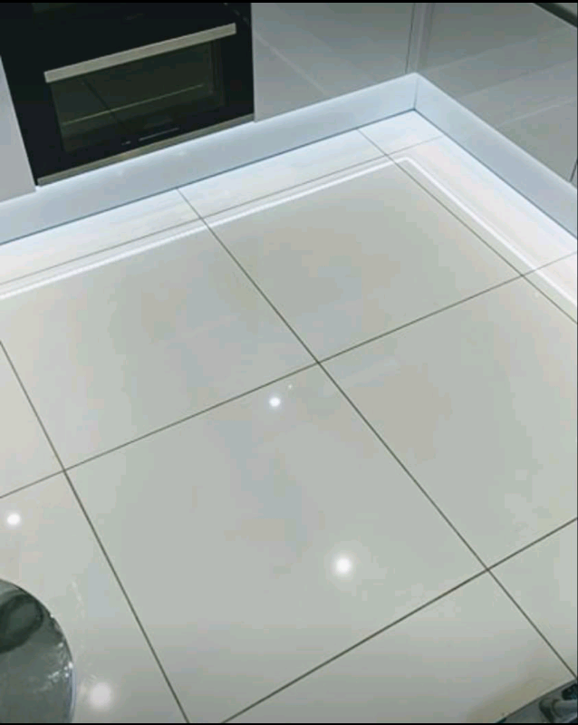 White Gloss Porcelain Floor Tiles In Crossgates West Yorkshire