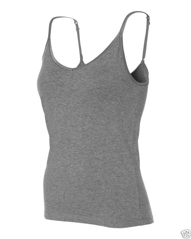 Bella Ladies S M L XL 2XL Spandex Camisole Yoga Tank Top Shelf Bra