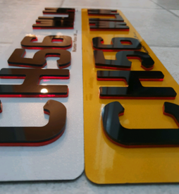 Double 4D Car Number Plates