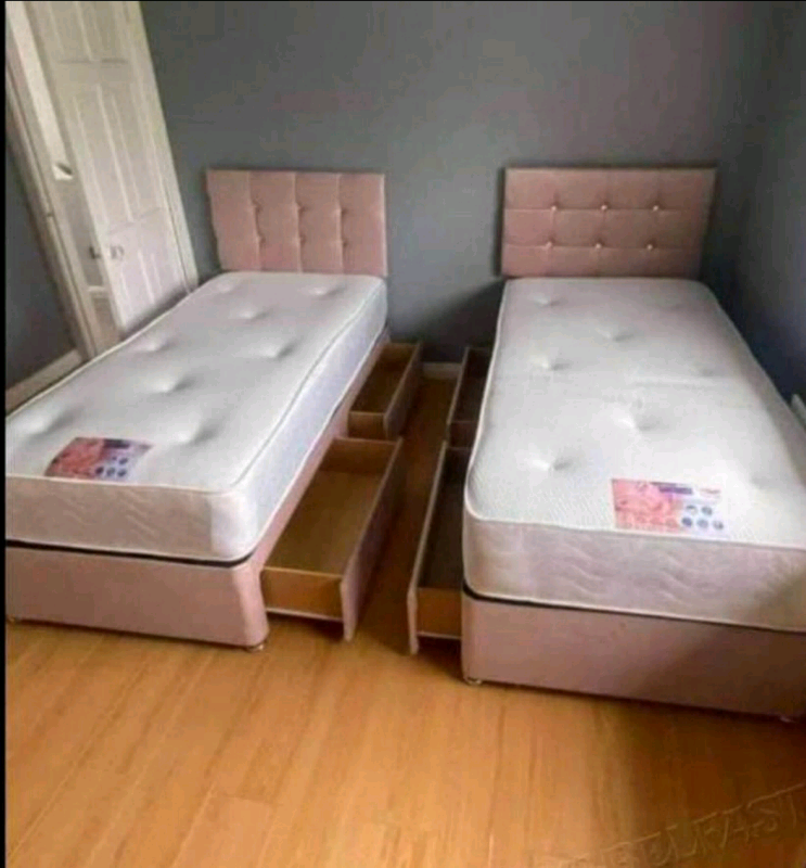 Single size divan bed with headboard and optional mattress in Slough, Berkshire Gumtree