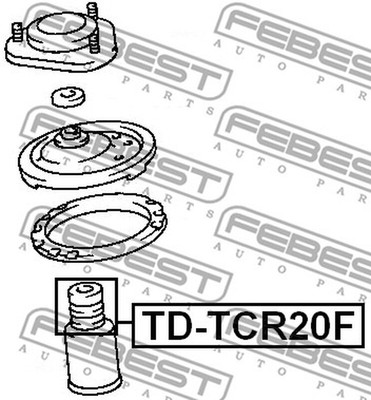 FEBEST Anschlagpuffer Federung TD-TCR20F vorne für TOYOTA PREVIA TCR11 TCR10