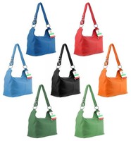 ITAL DAMEN echt LEDER TASCHE Shopper Schultertasche Umhängetasche HOBO BAG Reise