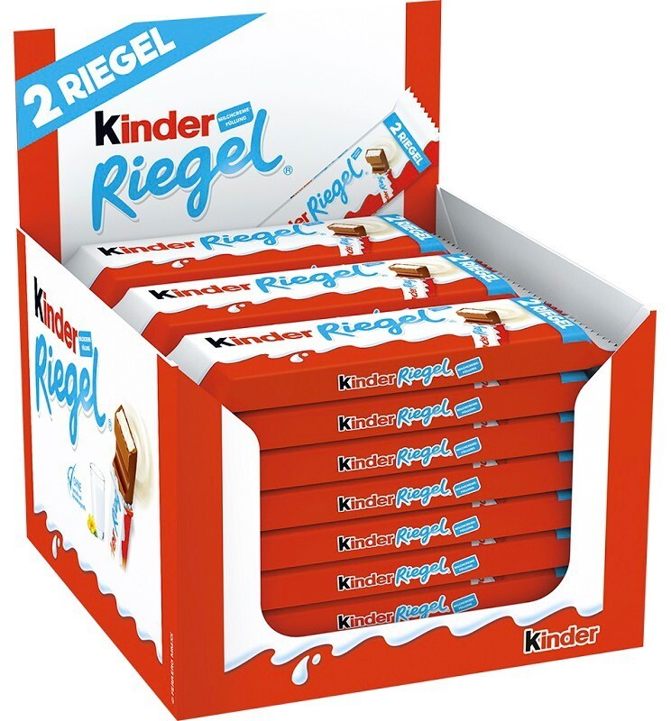 Ferrero Kinder Riegel 2er 24 StÃ¼Ck Je 2 Schokoriegel - 48 Riegel