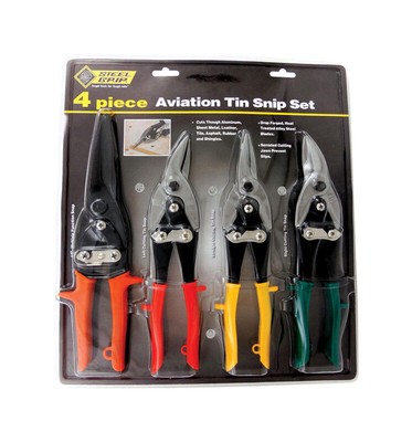 Steel Grip DR65476 Stainless Steel Curved/Straight Aviation Snips 10 L in.