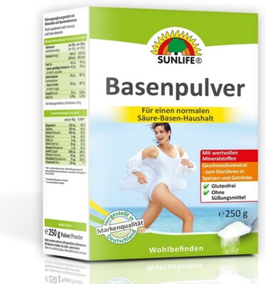 Sunlife Basenpulver Glutenfrei, ohne Süßungsmittel 250 g