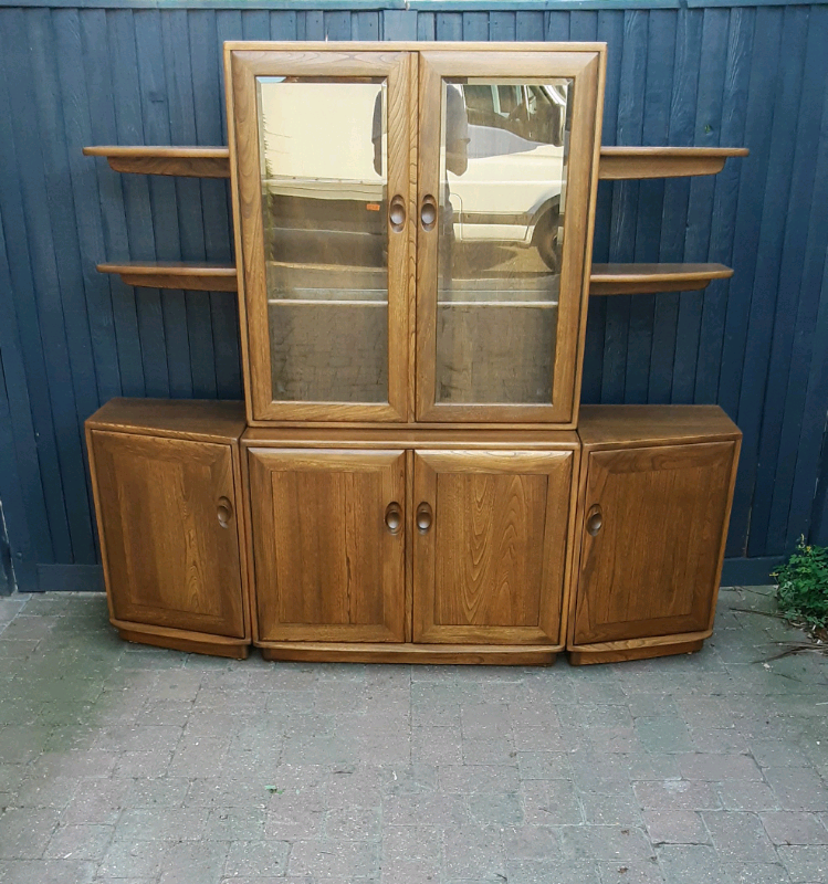 Ercol Windsor Display Cabinet Sideboard Delivery Available In