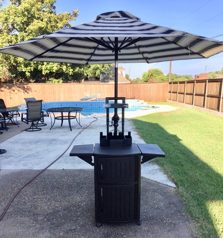 Suncast DCP2000 Portable Outdoor Patio Prep Serving Station Table and