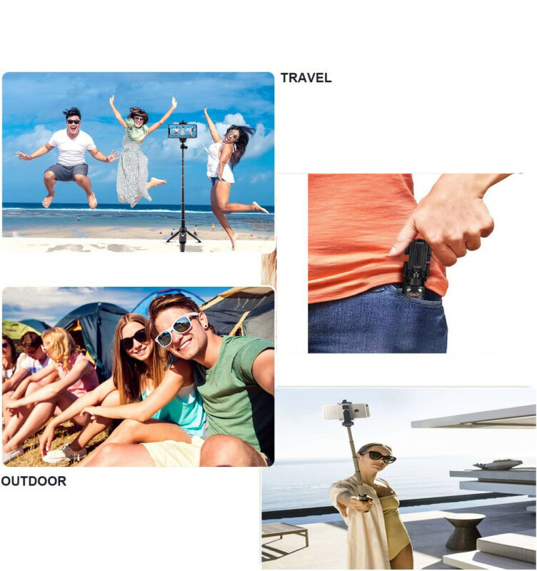Portable 40" Wireless Remote Selfie Stick Tripod Phone Stand For iPhone Samsung