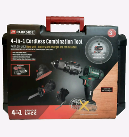 Parkside 20V 4in1 Cordless Combination Tool Drill Sander Sabre Saw Mul