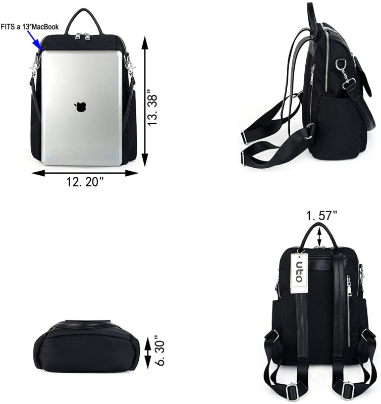 UTO Women Backpack Purse 3 ways Oxford Waterproof Cloth Nylon Ladies Rucksack Sh