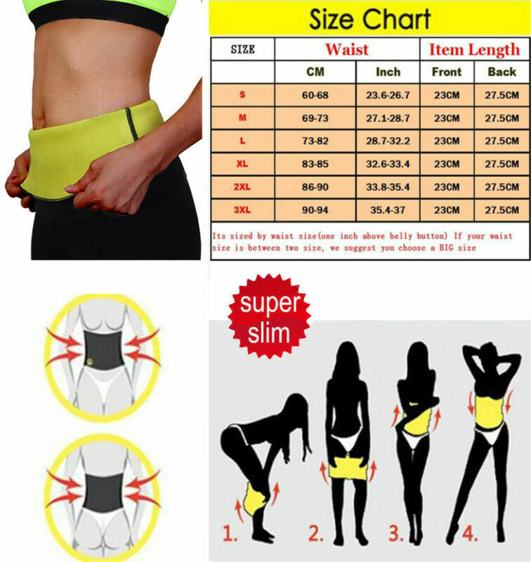 Waist Trainer Cincher Slimmer Sweat Belt Sauna Body Shaper Men&Women Shapewear