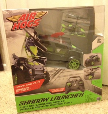 AIR HOGS REMOTE CONTROL SHADOW LAUNCHER 2IN1 HELI LAUNCHING VEHICLE 081217aE