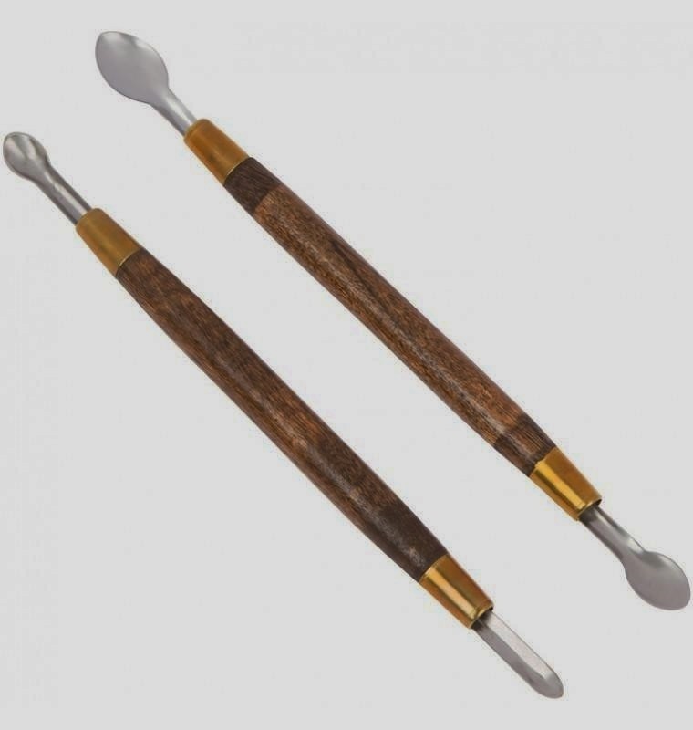 Morezmore M00149 2pc Kemper Clay Lift Set Straight Sculpting Pottery Spoon Tools