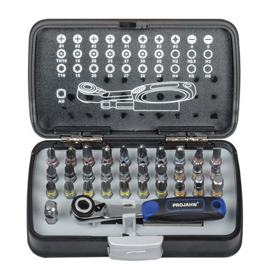 Projahn 1/4 Zoll Bit-Box 56-tlg. – Farbig Markierte Bits, 25 & 75 Mm Länge – In Praktischer Kunststoffbox