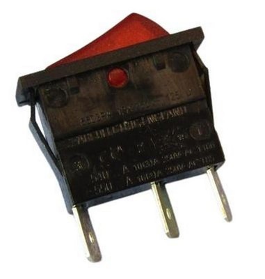 Rocker Switch Red LED SPST On-Off 15A
