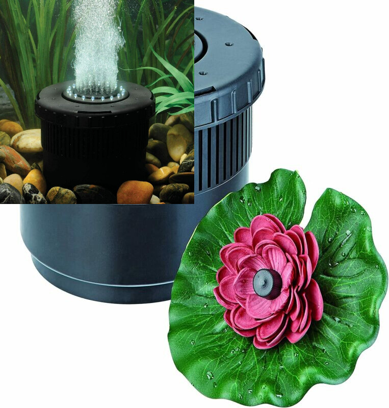 Pontec PondoAir Set 1200 LED Belüftungssets, Schwarz, 1,2 l/h 1.200 