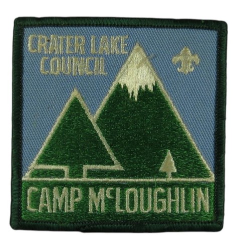 Camp McLoughlin Crater Lake Council Patch BLK Bdr (PK943)