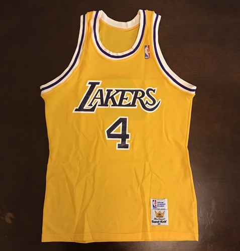 Rare Vintage Sand Knit NBA Los Angeles Lakers Byron Scott
