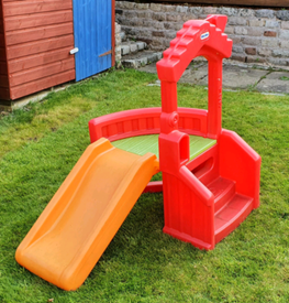 little tikes slide with water hose attachment