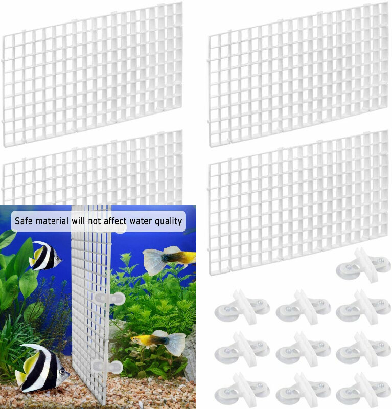 Dadabig 5 Stück Aquarium Trennwand, Aquarium Tank Grid Trennung Brett Isolation 