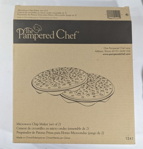 The Pampered Chef - Microwave Chip Maker Set of 2  With Box and Instructions