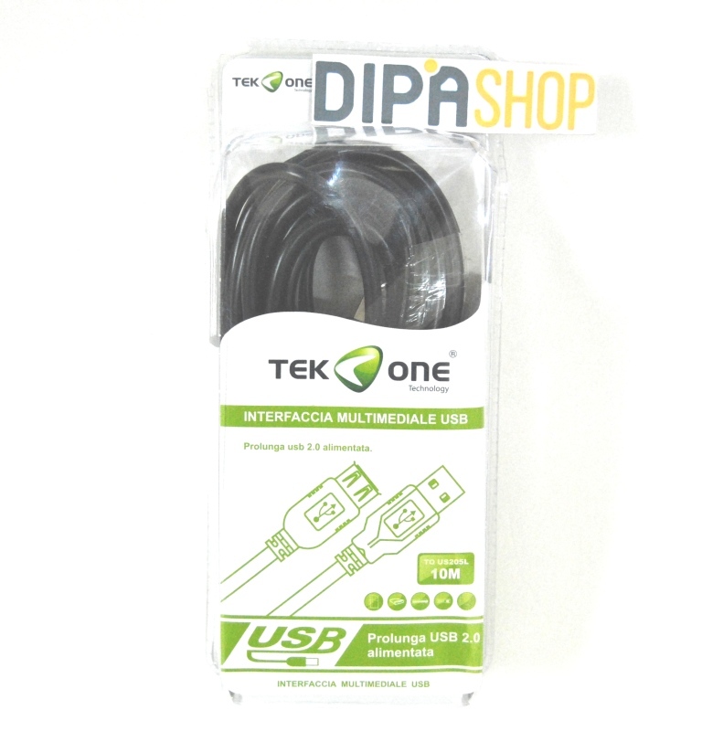 Cavo USB - USB TeKone TO-US205L Prolunga Maschio Femmina M/F Lunghezza 10m hsb