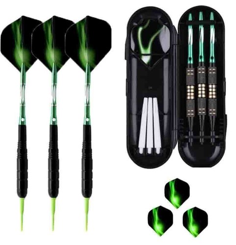 3PCS Soft Tip Darts Set Plastic Tip with Dart Case 19g for Electronic Dartboard