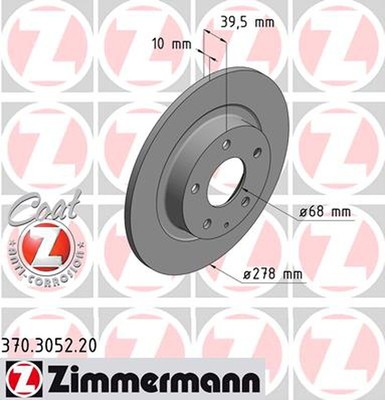 Bremsscheiben Set Beläge ZIMMERMANN CACCG für MAZDA GJ GL hinten GJ2 GL2 GL6