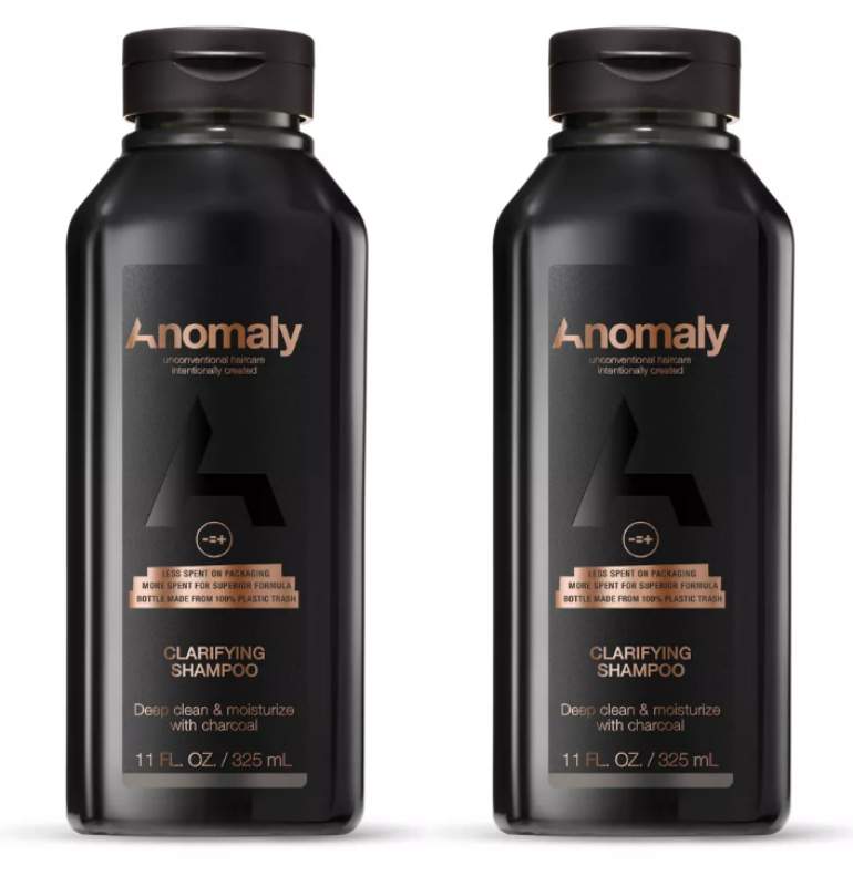 2x Anomaly Clarifying Shampoo Deep Clean & Moisturize W/ Charcoal 11 fl oz Each