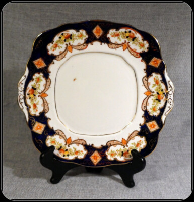 Vintage Royal Albert Crown China Heirloom Square Cake Plate 1925 Backstamp #N847