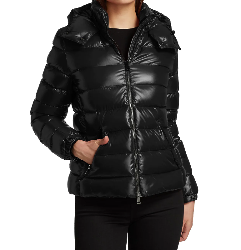 NEW W/missig hood Moncler Bady Short Puffer Jacket in Black Size 0  #DC162