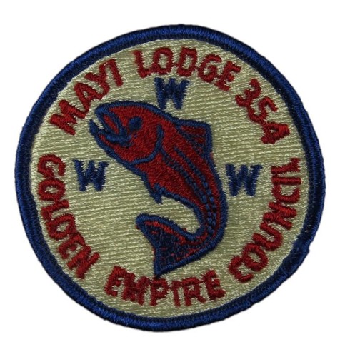 Mayi Lodge 354 Golden Empire Council CA R2 Solid Patch BLU Bdr (PK755)
