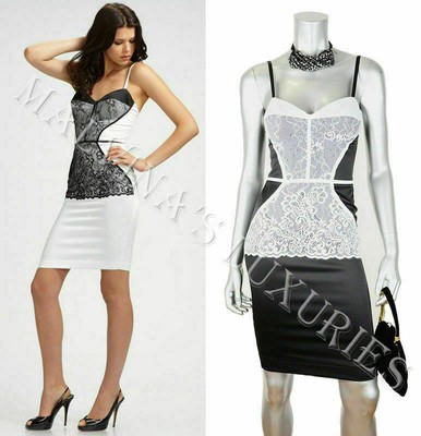 JUST CAVALLI by ROBERTO CAVALLI DRESS SEXY HOURGLASS BUSTIER LACE $795 sz 44 8