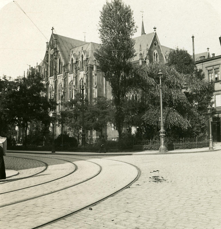 Germany Dresden Kreuzkirche Old Stereoview Photo Npg 1900