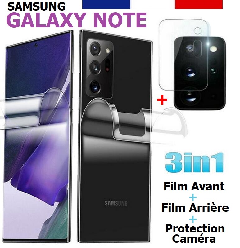 Film Hydrogel Avant / ArriÃRe Pour Samsung Galaxy Note 8 9 10 Lite 20 Ultra 5g