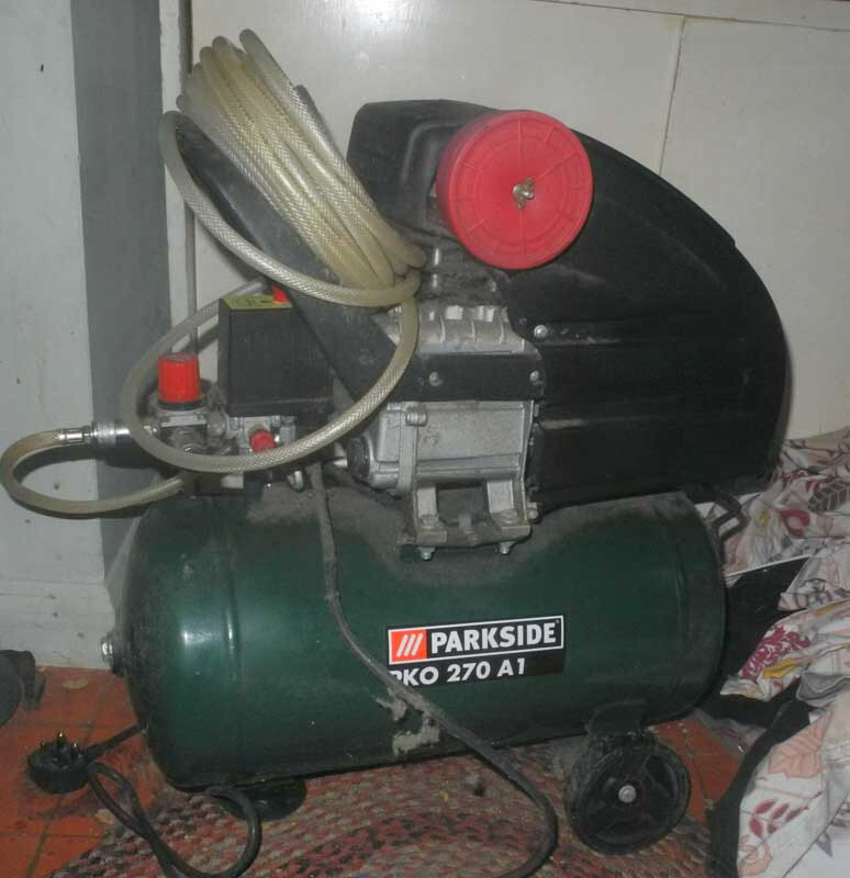 Lidl/Parkside 24L air compressor including 10 metre hose in Minehead