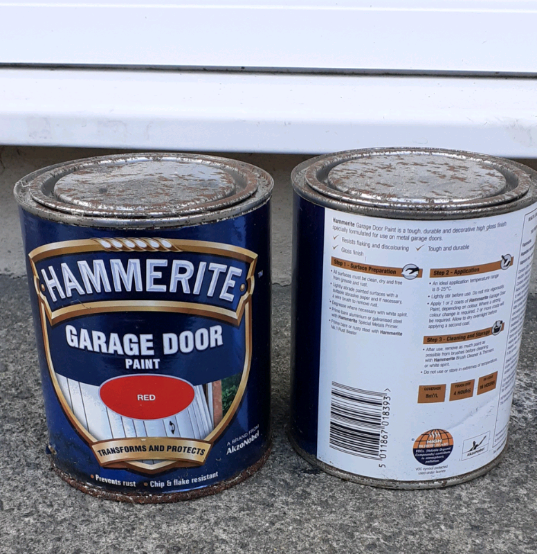 Garage paint red (2 tins) 750ml in Fairmilehead, Edinburgh Gumtree
